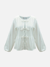 VANILLA - WHITE FRONT TIE TOP